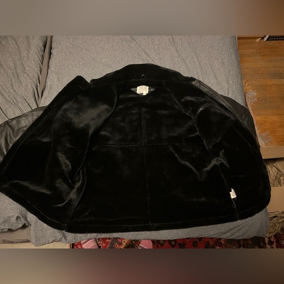 Vintage Oversized Sherpa Lined Leather Jacket | EUC | Size XL | Bomber Style - Picture 10 of 13